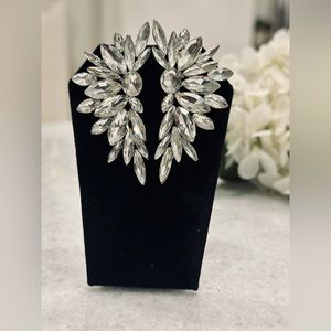 Crystal wing earrings